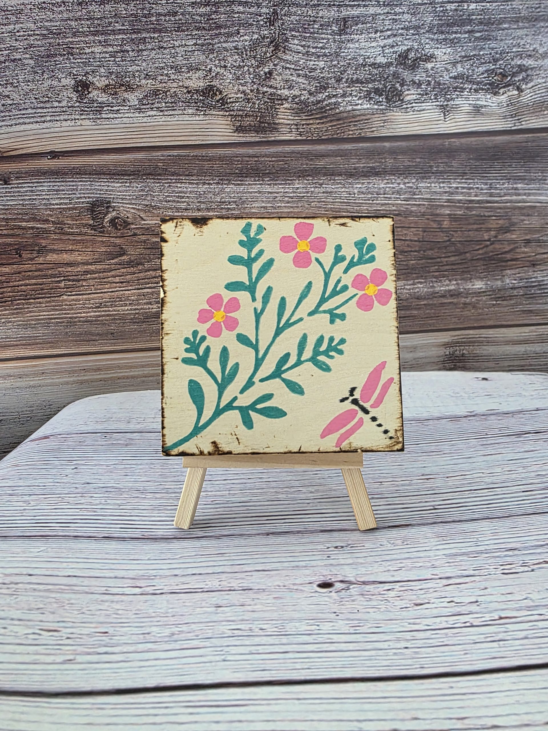 Artisan Wood Block | Wildflowers