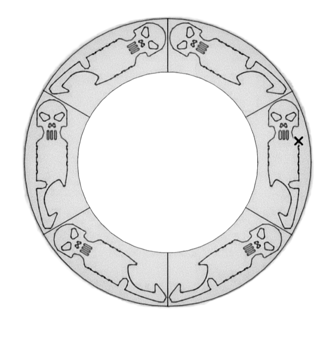 Ring outline for shaping and engraving