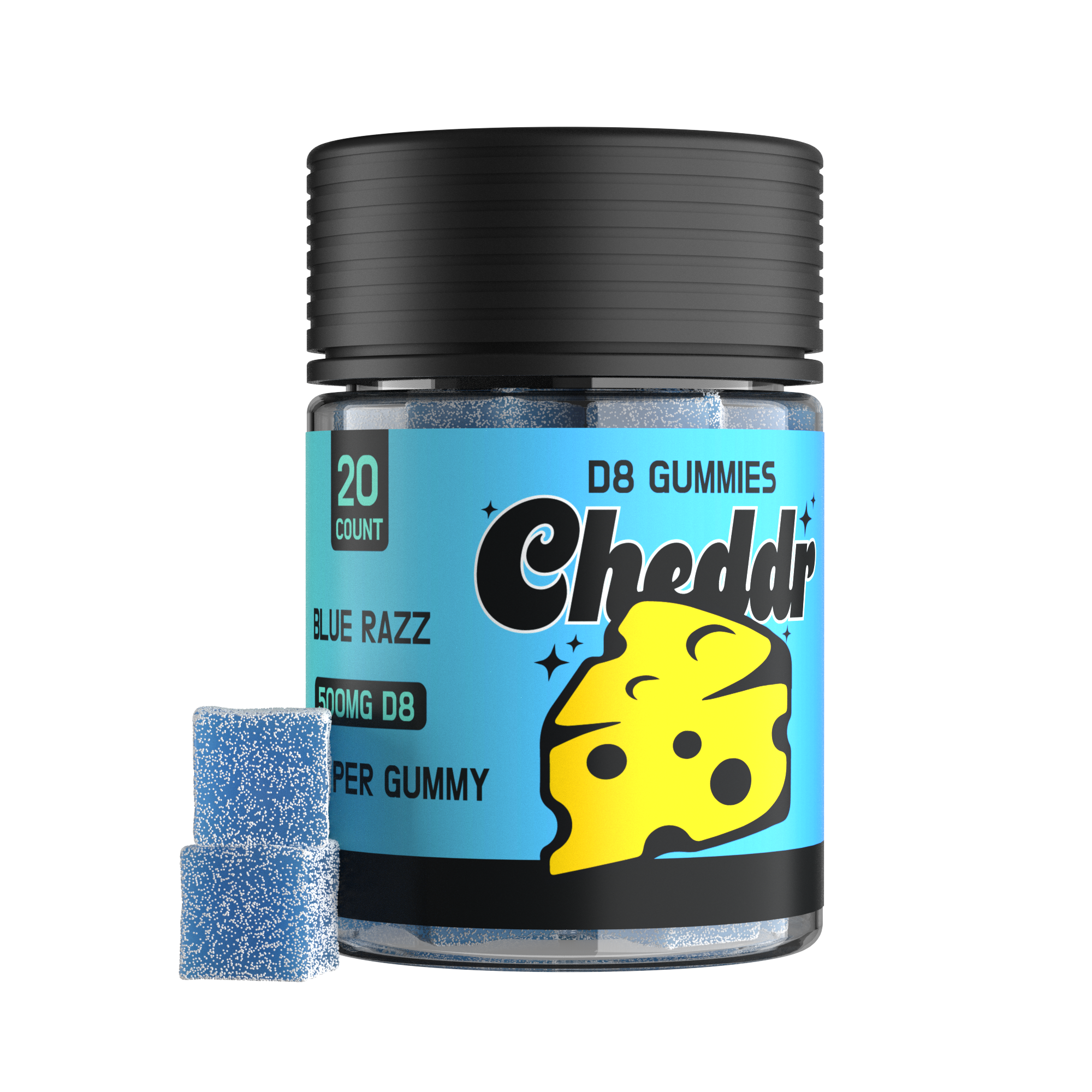 25mg D8 Gummies - BLUE RAZZ - 20ct wholesale – Dizzle Dist