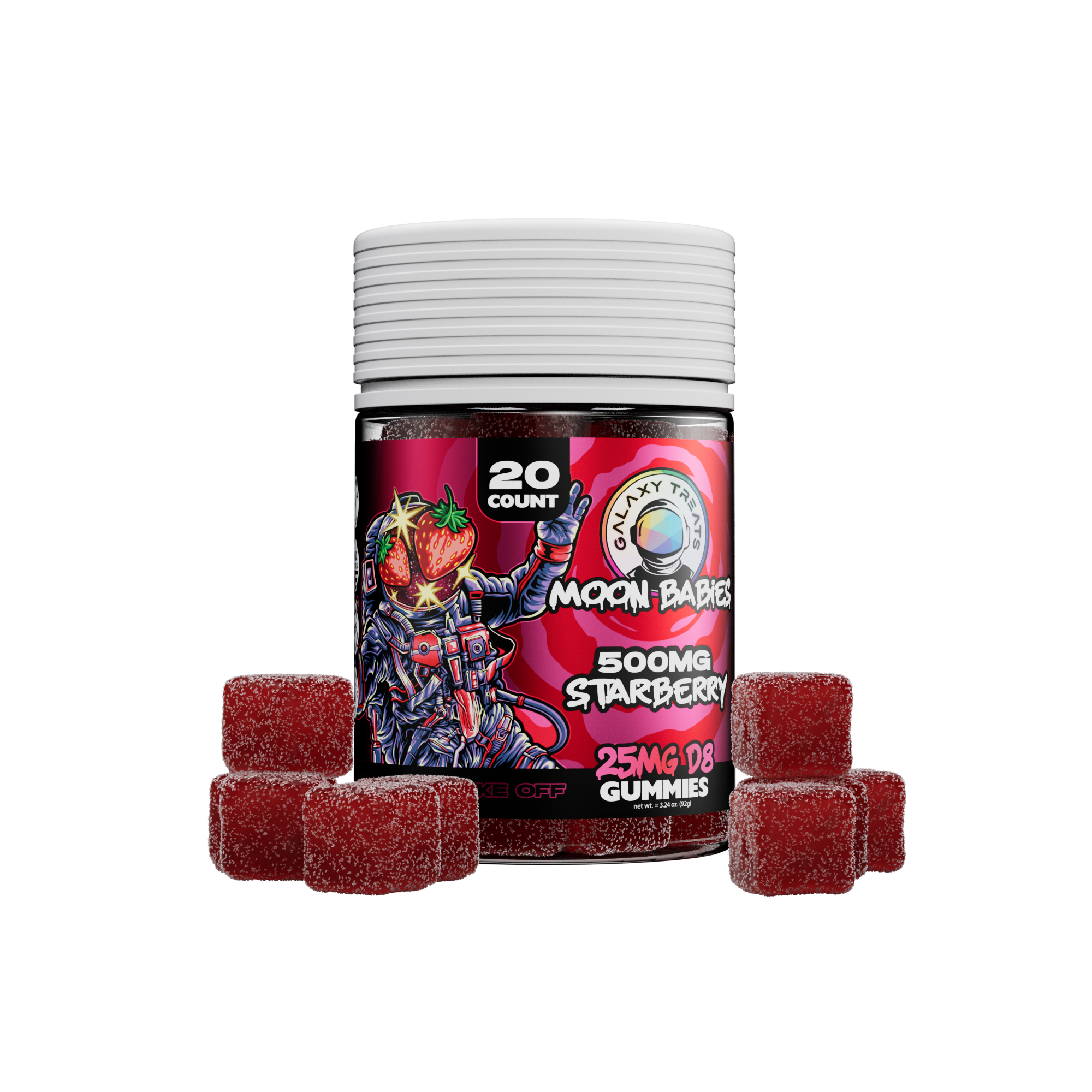 25mg D8 Gummies - STARBERRY - 20ct Jar wholesale – Dizzle Dist