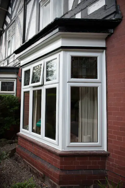 white bay window