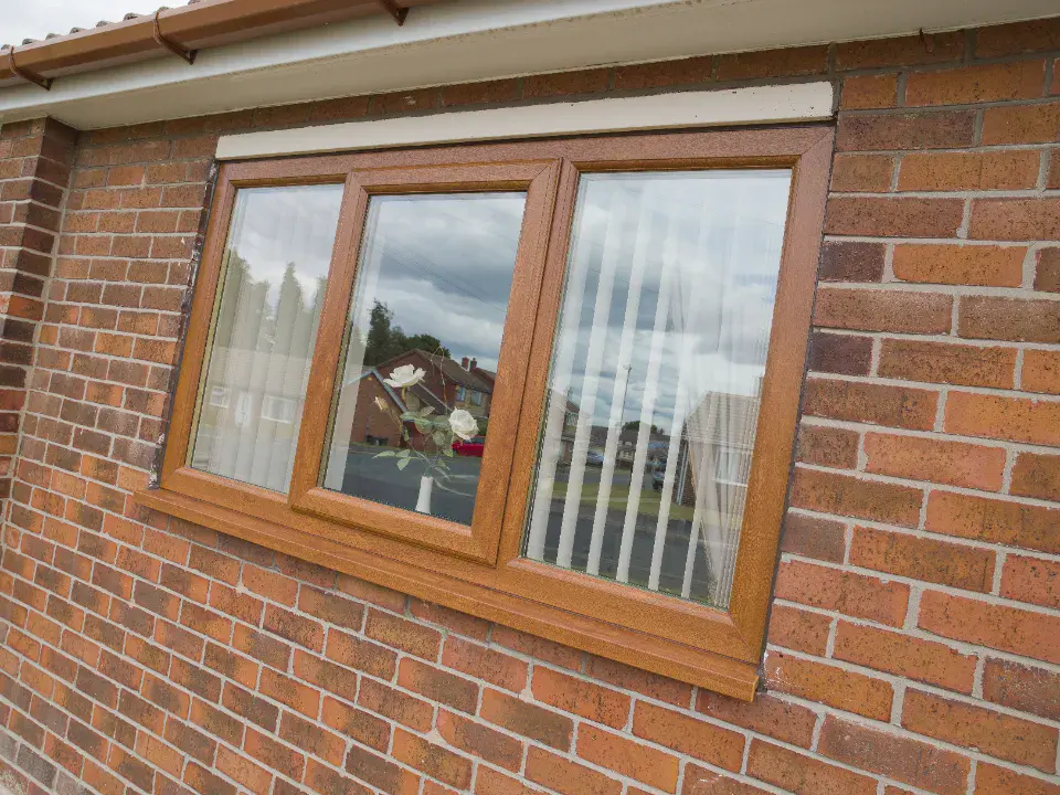 brown casement window