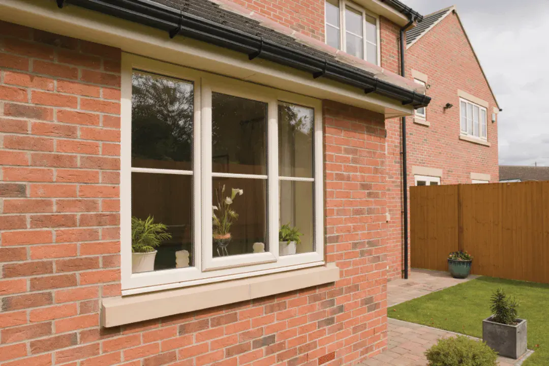 cream casement window