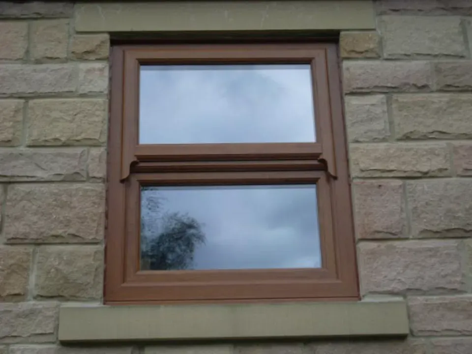 brown mock sash window