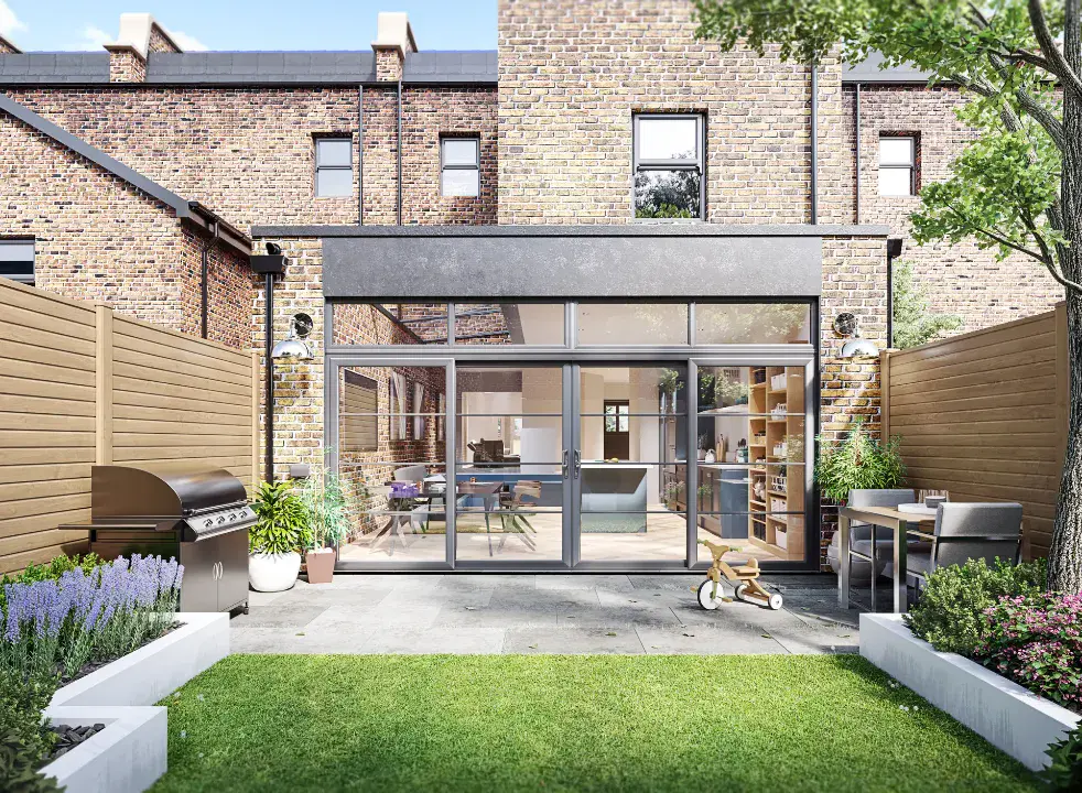 grey patio doors