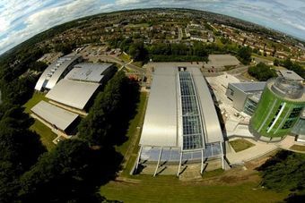 Campus buildings from above