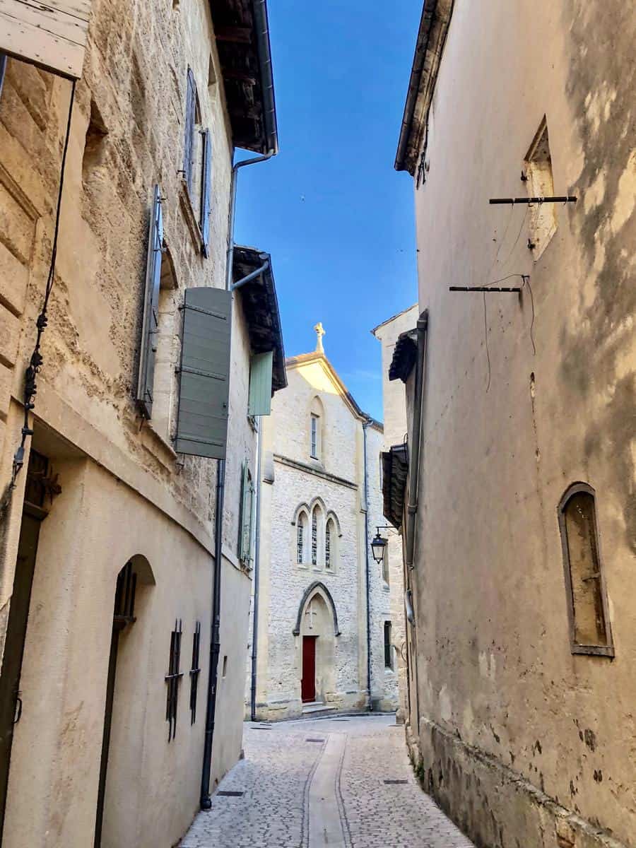 Uzès Southern France Medieval Street Stone Church