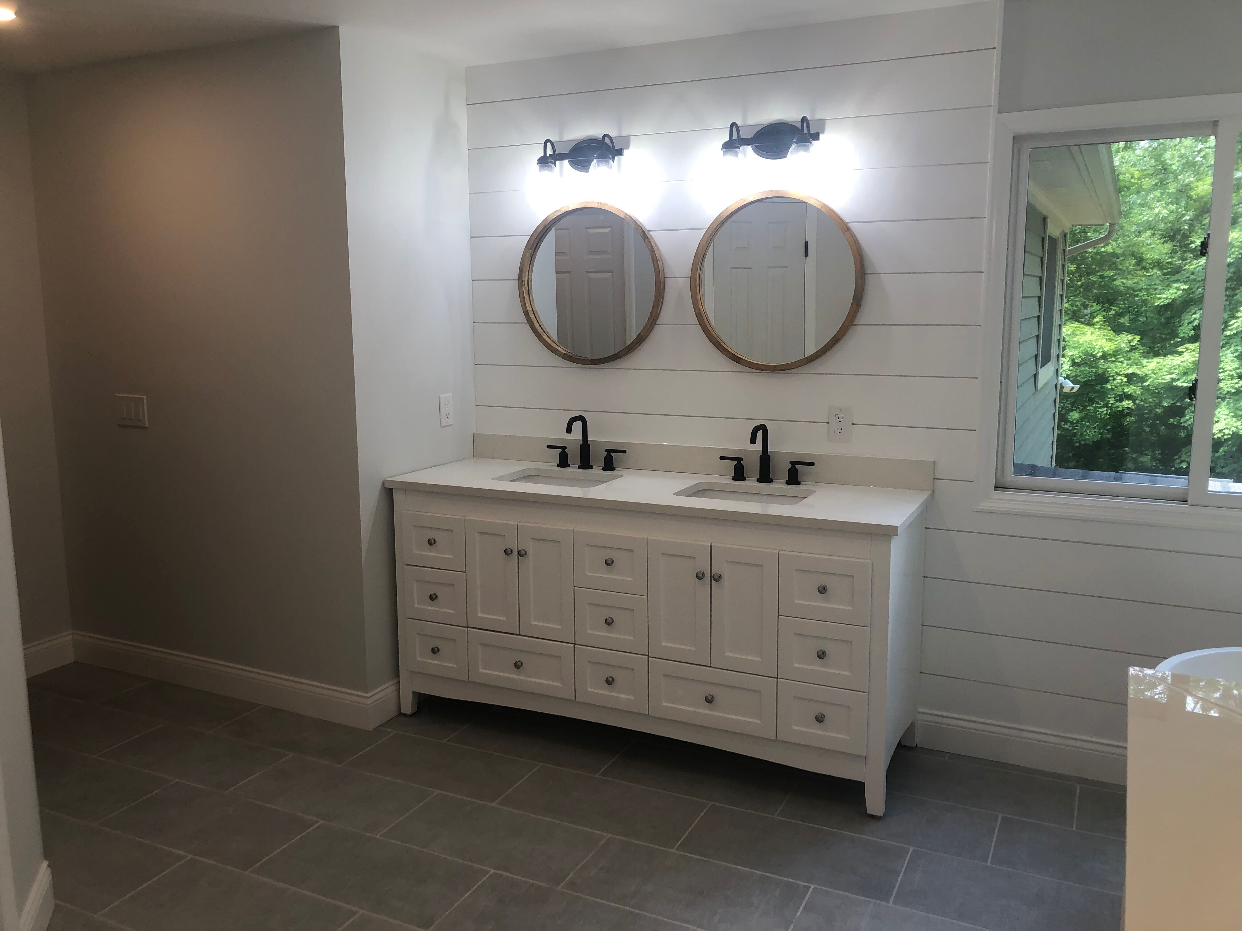 A beautiful white kitchen remodel
