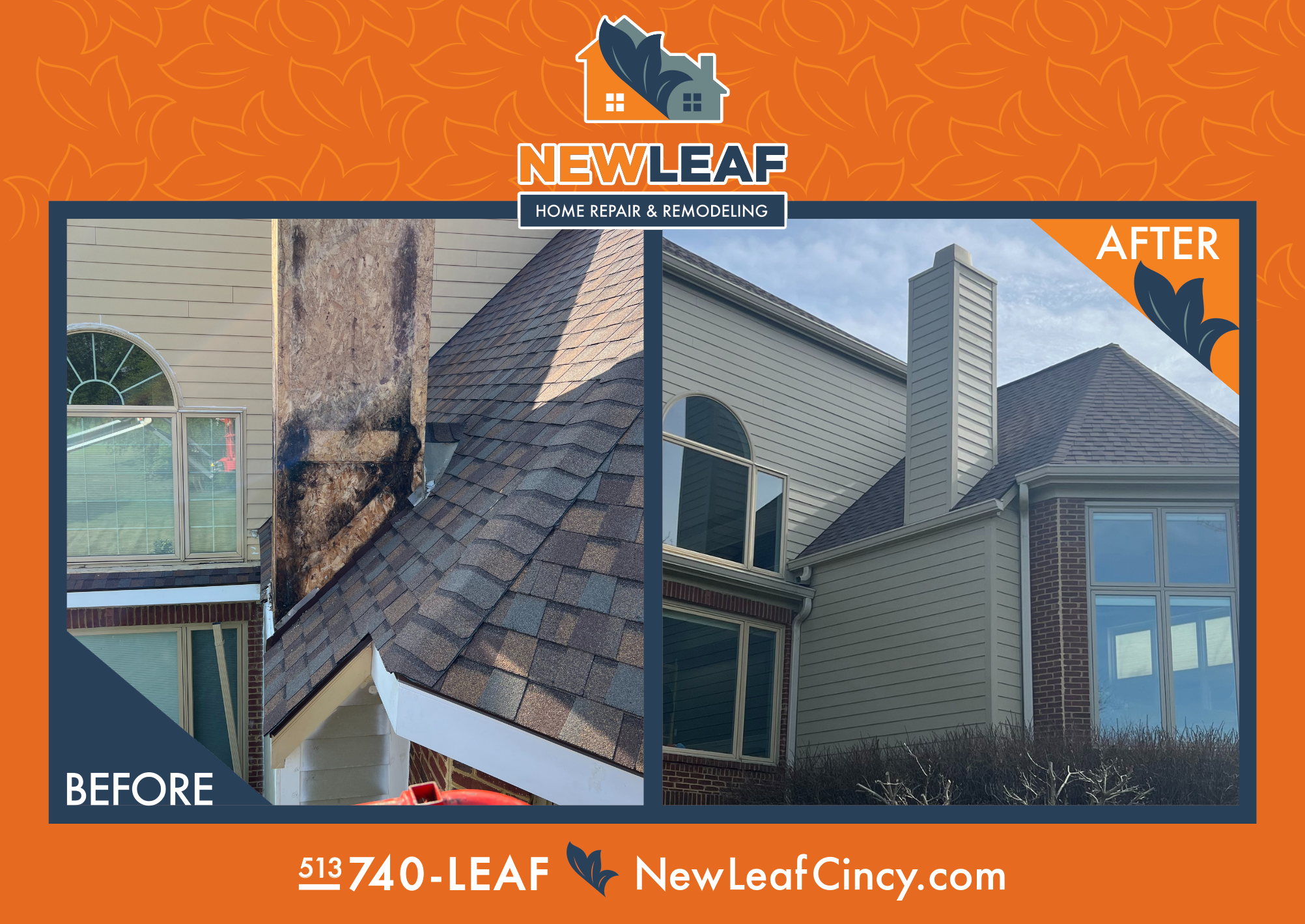 Chimney wood rot repair Cincinnati Ohio