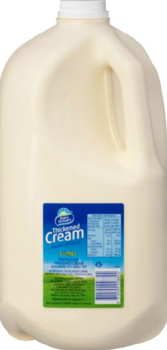 BULLA CREAM THICKENED 5L Pack Size: 3