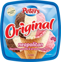 PETERS ORIGINAL NEAPOLITAN ICE CREAM 2L Pack Size: 6