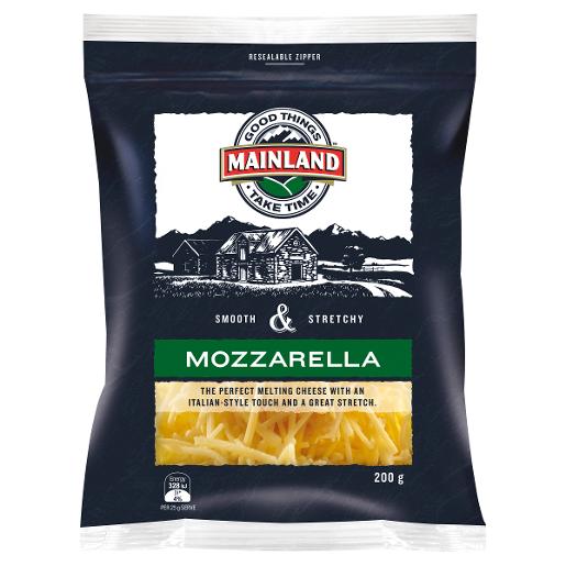 MAINLAND GRATED MOZZARELLA CHEESE 200GM Pack Size: 12