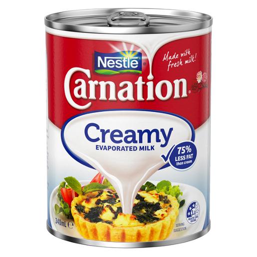 FULL CREAM EVAPORATED CARNATION MILK 340ML pack size:18