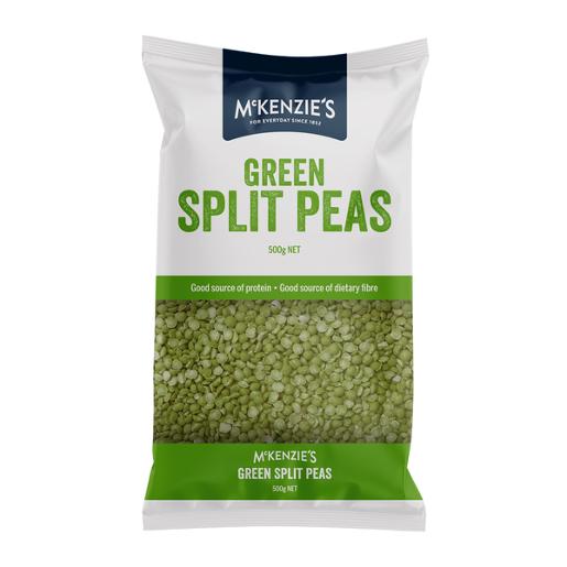 MCKENZIES GREEN SPLIT PEAS 500GM Pack Size: 12