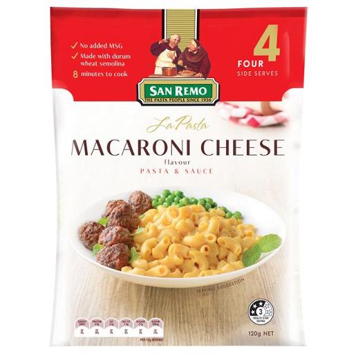 LA PASTA MACARONI CHEESE 4 SERVE 120GM Pack Size: 6
