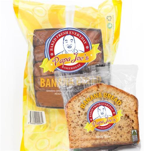 PAPA JOES BANANA BREAD SLICED 5 PIECES Pack Size: 8