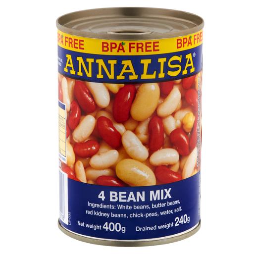 ANNALISA 4 BEANS MIX 400GM Pack Size: 12