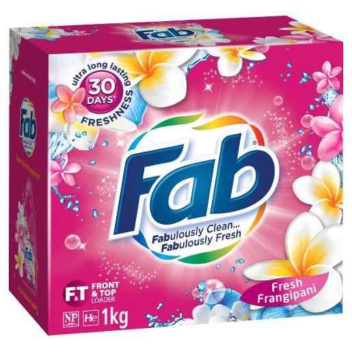 FAB FRANGIPANI SUNSHINE FRESH DETERGENT POWDER 1KG Pack Size: 12