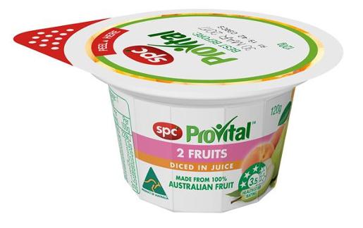 PROVITAL 2 FRUITS DICED 120GM Pack Size: 24