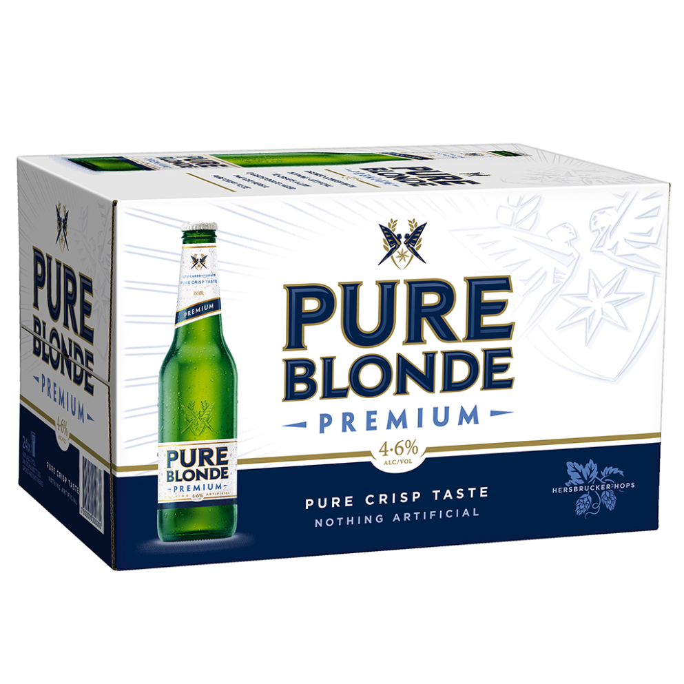 PURE BLONDE BOTTLE 355ML Pack Size: 24