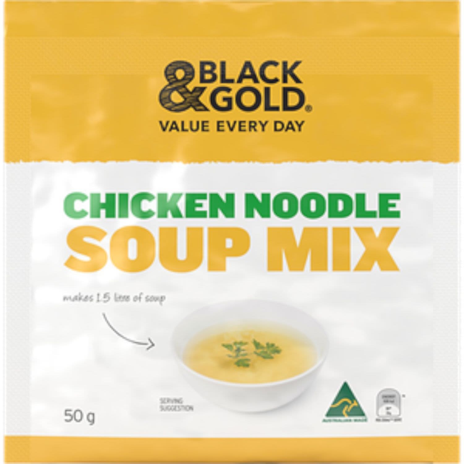 BLACK & GOLD CHICKEN NOODLE SOUP 50GM Pack Size: 18