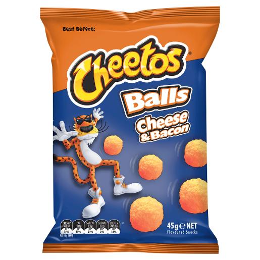 CHEETOS CHEESE & BACON BALLS 45GM Pack Size: 18