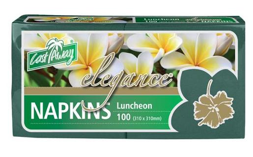 CAST AWAY ELEGANT PINE GREEN LUNCH NAPKINS 100S Pack Size: 10