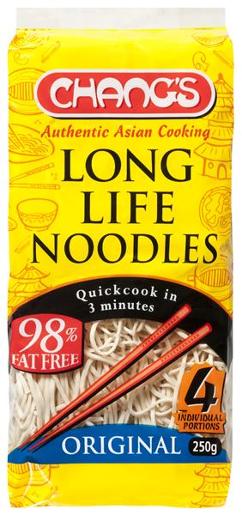CHANGS LONG LIFE NOODLES 250GM Pack Size: 6