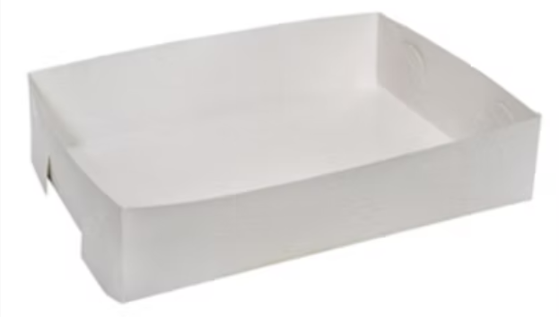 CAKE TRAY #25 WHITE 295*205*55MM-200 PER CARTON