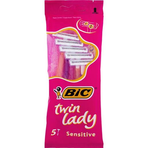 BIC SHAVER TWIN LADY POUCH 5’S Pack Size: 10
