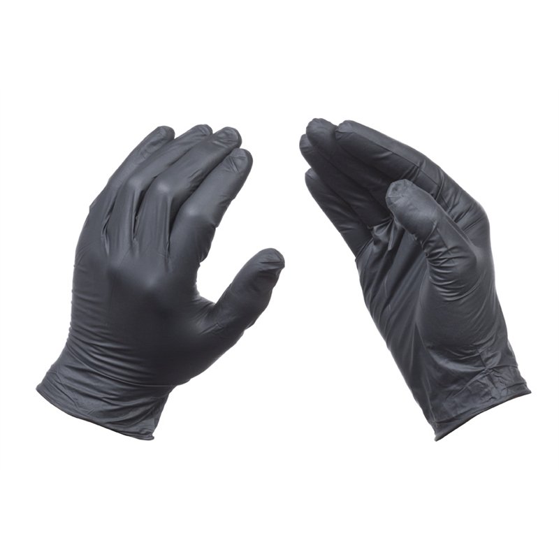 GLOVES NITRILE BLACK MEDIUM 100S pack size: 10