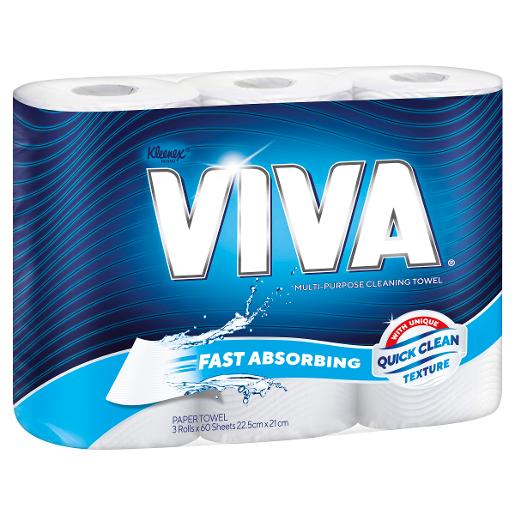 VIVA PAPER TOWEL PRINT 6 SHEETS 3PK Pack Size: 4
