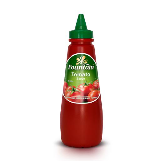 FOUNTAIN SAUCE SQUEEZE TOMATO 500ML Pack Size: 12