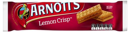 ARNOTTS BISCUITS LEMON CRISP 250GM Pack Size: 20