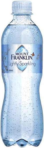 MT FRANKLIN LIGHTLY SPARKLING MINERAL WATER 450ML Pack Size: 24