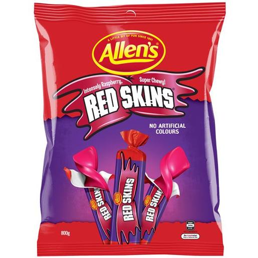 ALLENS REDSKINS STICKS 800GM Pack Size: 6