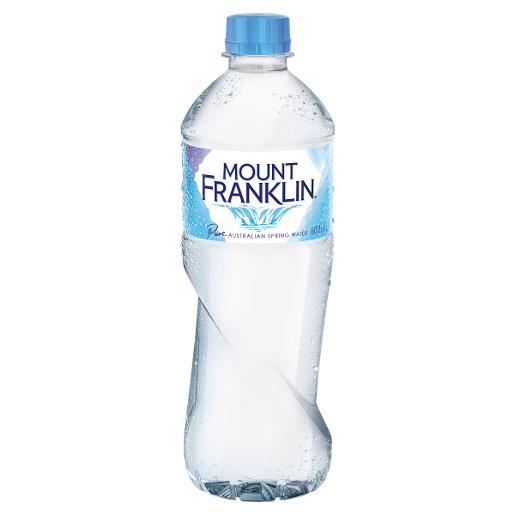 MT FRANKLIN STILL NATURAL WATER 600ML Pack Size: 24