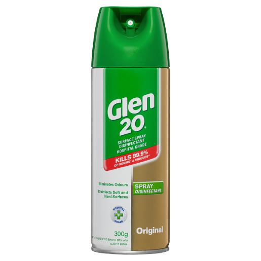 GLEN 20 DISINFECTANT SPRAY ORIGINAL 300GM Pack Size: 9