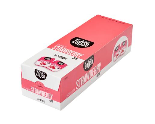 ZOOSH STRAWBERRY JAM PORTIONS 50X13.6 Pack Size: 6