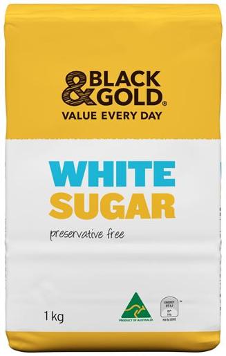 BLACK & GOLD SUGAR WHITE 1KG Pack Size: 6