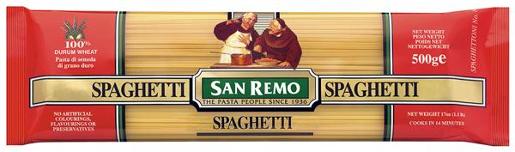 SAN REMO SPAGHETTI #5 500GM Pack Size: 20