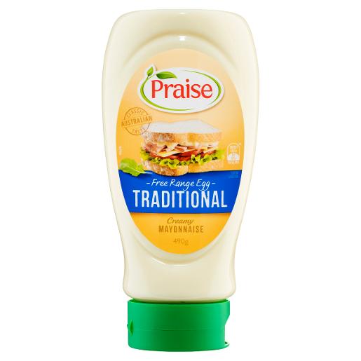 PRAISE TRADITIONAL MAYONNAISE SQUEEZE 490GM Pack Size: 12