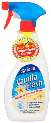 MCLINTOCKS VANILLA FRIDGE WIPE AND DEODORIZER 500ML Pack Size: 6