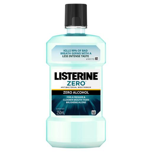 LISTERINE ZERO CLEAR MINT MOUTHWASH 250ML Pack Size: 6