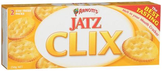 ARNOTTS CRACKERS JATZ CLIX 250G Pack Size: 18