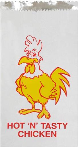 CAST AWAY FOIL LINED CHICKEN PRINTED BAG 1EA Pack Size: 1