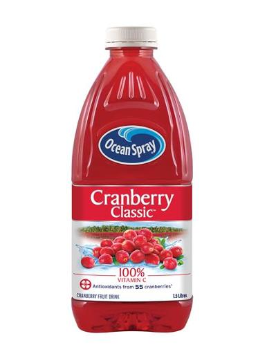 OCEAN SPRAY CLASSIC CRANBERRY JUICE 1.5L Pack Size: 8