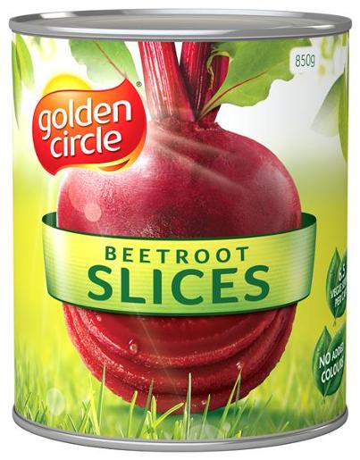 GOLDEN CIRCLE SLICED BEETROOT 850GM Pack Size: 12