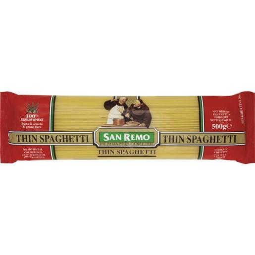 SAN REMO THIN SPAGHETTI #4 500GM Pack Size: 20