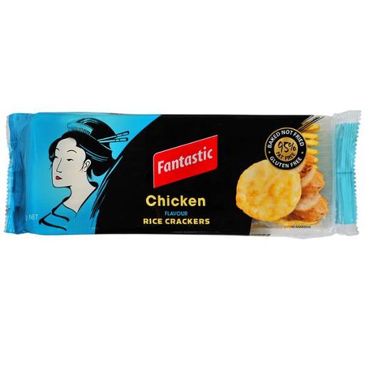 FANTASTIC RICE CRACKERS CHICKEN 100GM Pack Size: 12